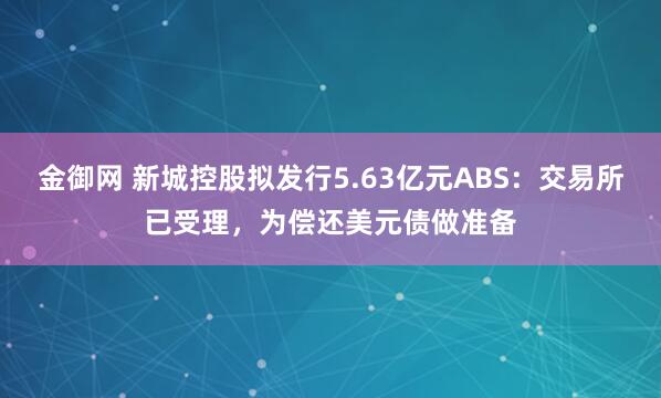 金御网 新城控股拟发行5.63亿元ABS：交易所已受理，为偿还美元债做准备