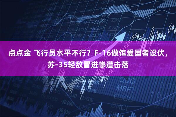 点点金 飞行员水平不行?F-16做饵爱国者设伏,苏-35轻敌冒进惨遭击落